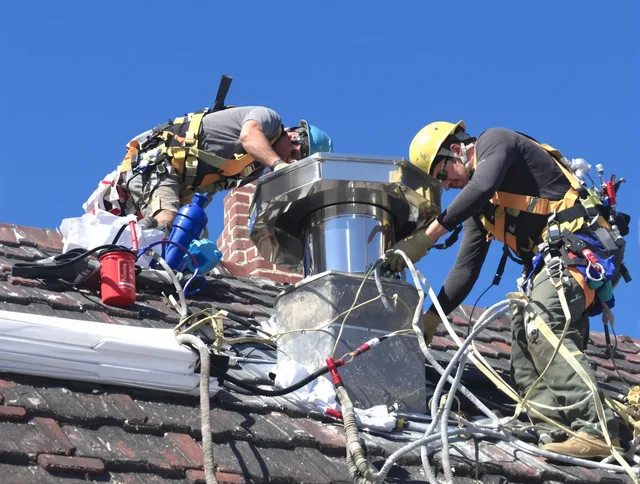 Protective chimney cap installed by Brecksville Chimney Sweep in Brecksville, OH