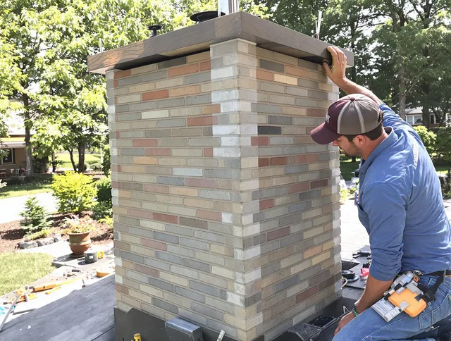 Brecksville Chimney Sweep completing a modern chimney remodel in Brecksville, OH