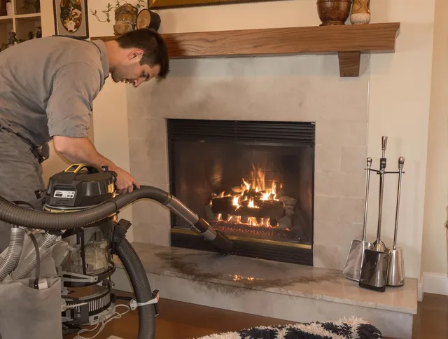Routine fireplace upkeep by Brecksville Chimney Sweep in Brecksville, OH