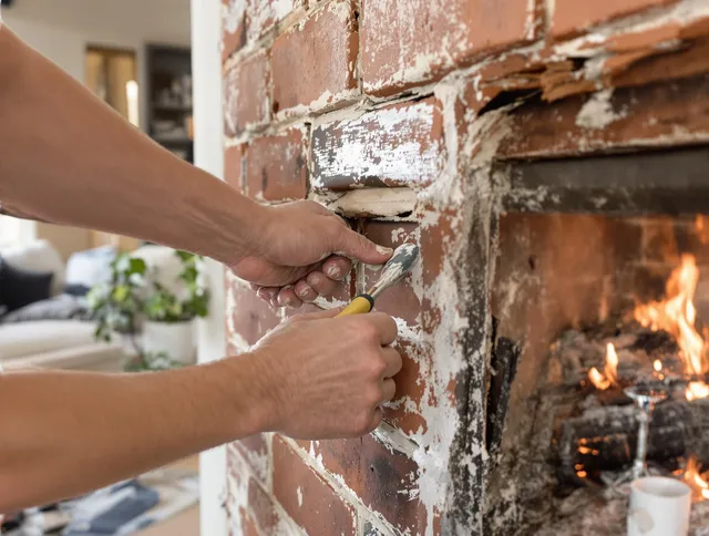 Routine fireplace repair by Brecksville Chimney Sweep in Brecksville, OH